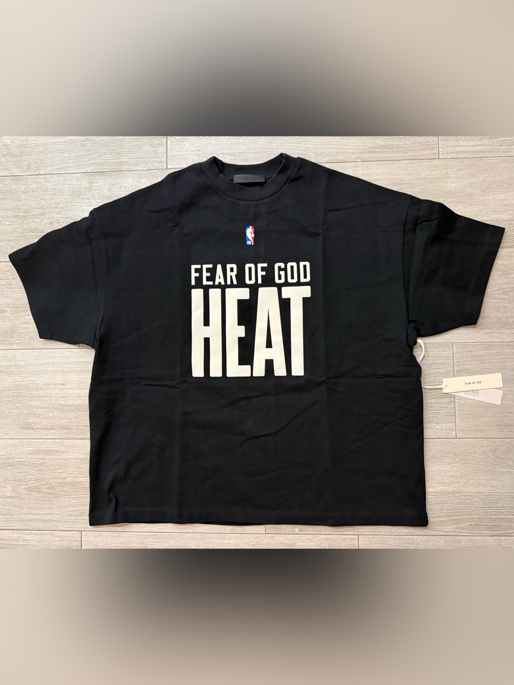 Fear of God Essentials Miami Heat 90's Fit Tee 125NB252012F Vintage Black Large